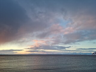 sunset over the ocean