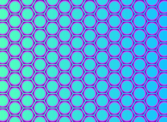 Colorful Turquoise hexagon futuristic pattern. Stylish Honeycomb pattern.
Modern Colorful Trendy hexagons pattern design. Blue Geometric style wallpaper background.