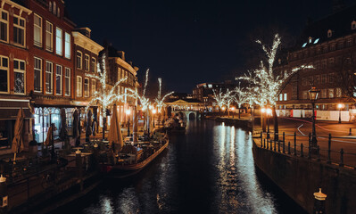The Aalmarkt in Leiden, The Netherlands