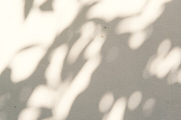 Wall light with shadows, shadow on white wall background texture.