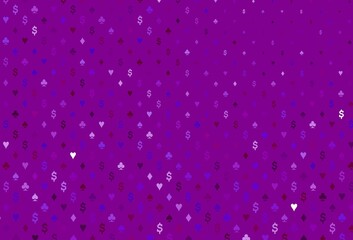 Light purple vector cover with symbols of gamble.