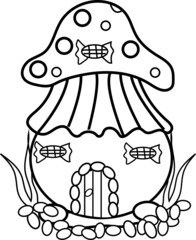 HOME COLORING PAGE,HOUSE DESIGN,HOUSE VECTOR COLORING PAGE,