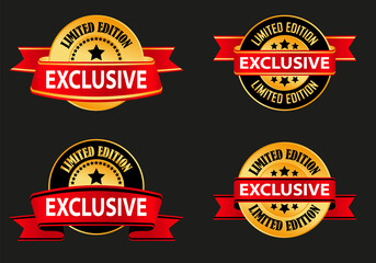various golden exclusive label for sales and entertainment