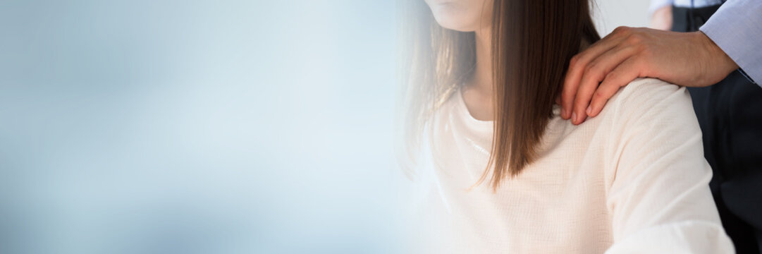 Businessman Sexually Harassing Female Colleague