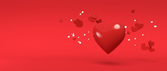 Hearts - Appreciation and love theme - 3D render