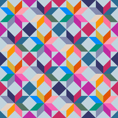 Starflower quilt seamless pattern