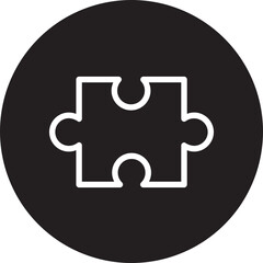 puzzle glyph icon