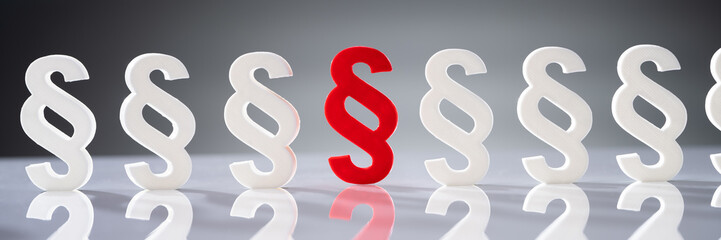 Red Paragraph Sign Surrounded