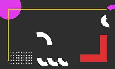 Graphic Design Background Geometric rectangle memphis style cover. cool light color. Abstract shapes composition Vector,