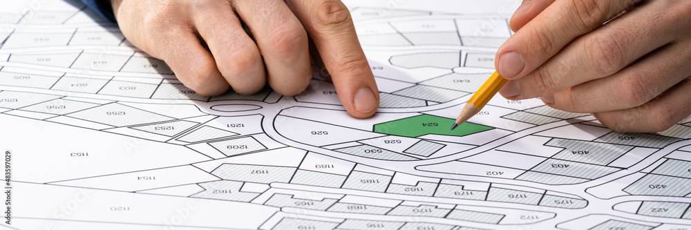 Poster Land Plot And Building Map