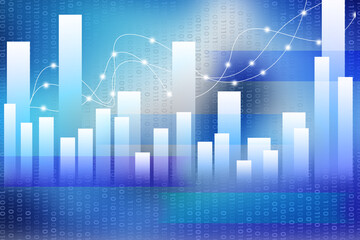 2d rendering dollar business graph background
