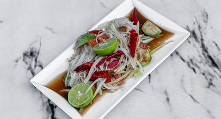 Mixed Rice, Soups and Spicy Salad dishes in Thailand