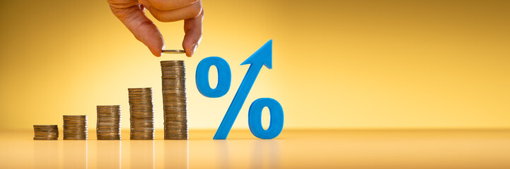Percentage Sign Discount. Interest Rate