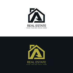 Real Estate A initials logo, Property and Construction A Logo design Vector, colorful homes logo concept Real estate service, construction, Growth house, home logo concept