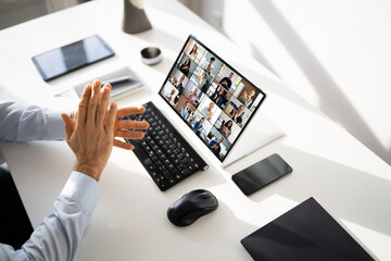 Virtual Video Conference Business Meeting Online