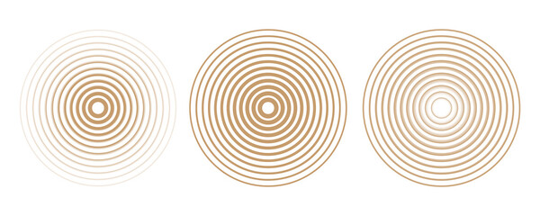 Set of abstract circle elements for design