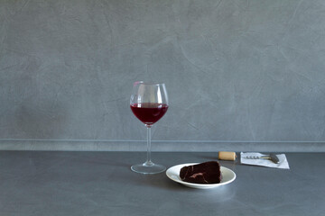 glass of wine on a table