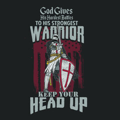 knight templar veteran soldier illustration vector