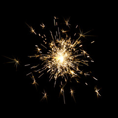 Obraz premium Bright sparks against black background