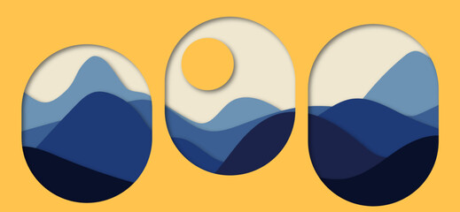 landscape layers paper holes