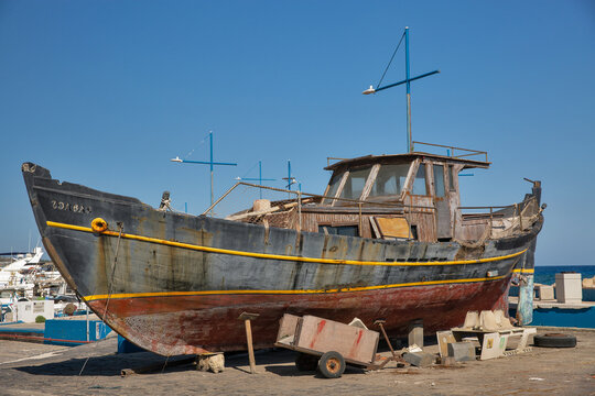 Fishing boat Zorbas in seaport of Ayia Napa, Cyprus.