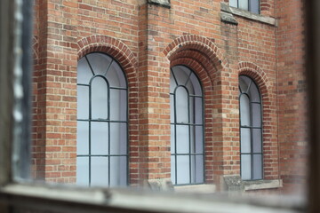 windows in the old building