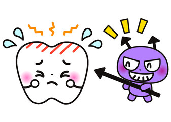 歯磨きバイキンと虫歯