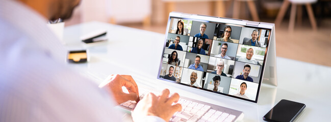 Virtual Video Conference Meeting Chat