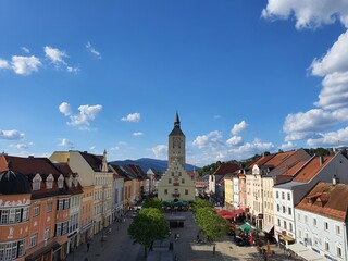 Blick vom Prater, vom Zentrum Deggendorf 
