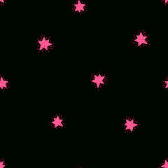 Fototapeta na wymiar Stars seamless pattern. Cute festive background.