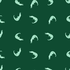 Cute crocodiles seamless pattern.Funny animals background.