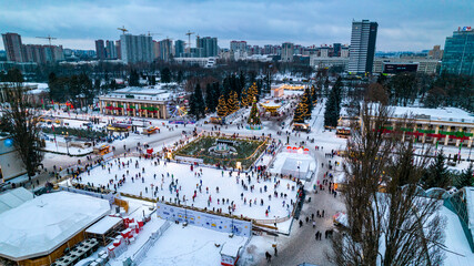 Aerial view of the National Expo Center of Ukraine
