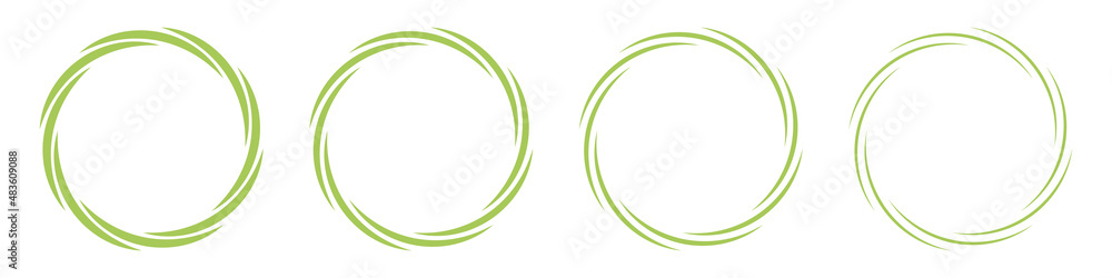 Poster abstract nature swirl circle. organic round shape modern frame. circular graphic design element in g
