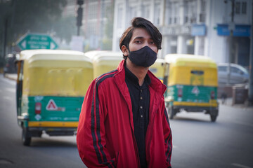 indian man wear mask image