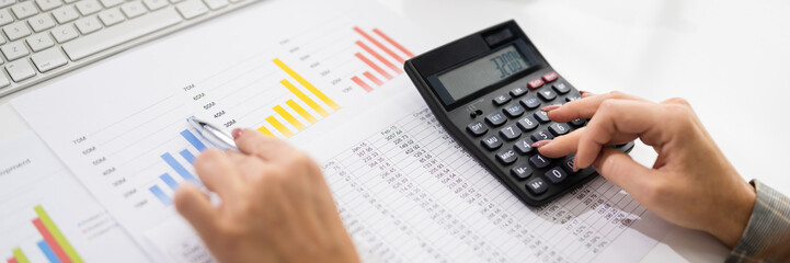 Financial Business Report And Accounting Paperwork