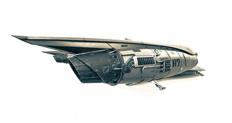 master spaceship in white background close up on turbine © DM7