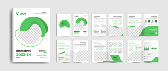 colorful modern company profile business brochure template layout creative and clean annul report professional business brochure template design fully editable text and vector