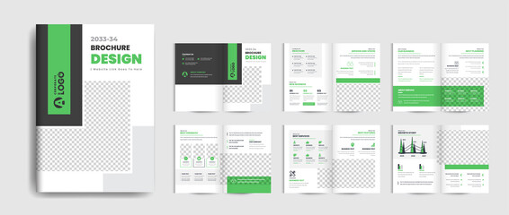 colorful modern company profile business brochure template layout creative and clean annul report professional business brochure template design fully editable text and vector