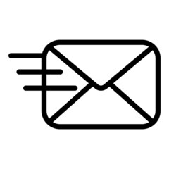 Letter Fast Delivery Flat Icon Isolated On White Background