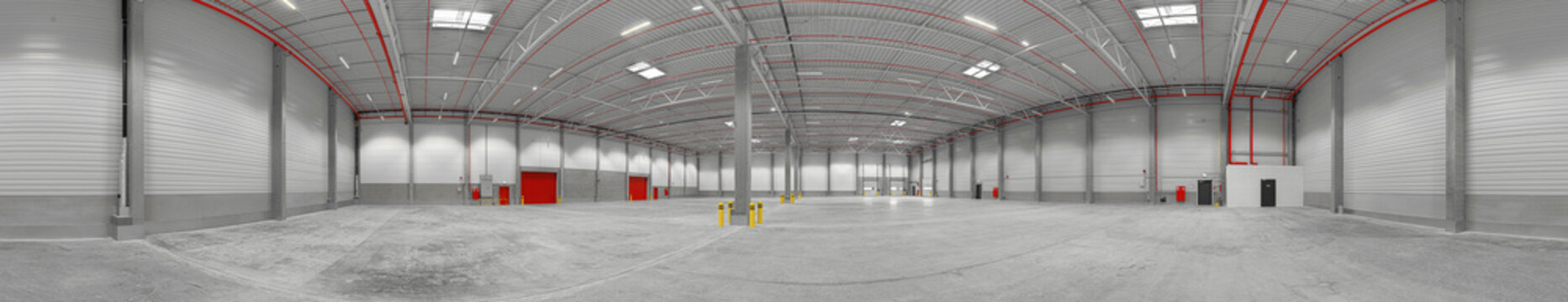 logistics hall new empty 360° panorama