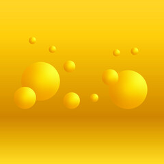 Abstract fluid vibrant gradient 3d yellow circle realistic background