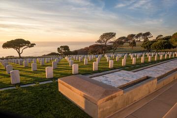 Fort Rosecrans National Cemetery is a federal military cemetery in the city of San Diego, California.  © Mark J. Barrett