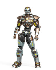 space knight is standing up
