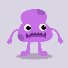 funny creepy purple monster
