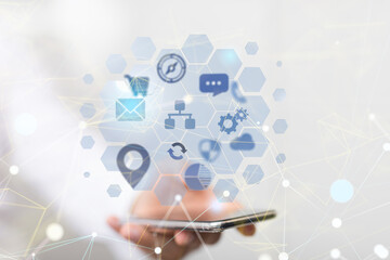 Abstract Futuristic infographic with Visual data complexity