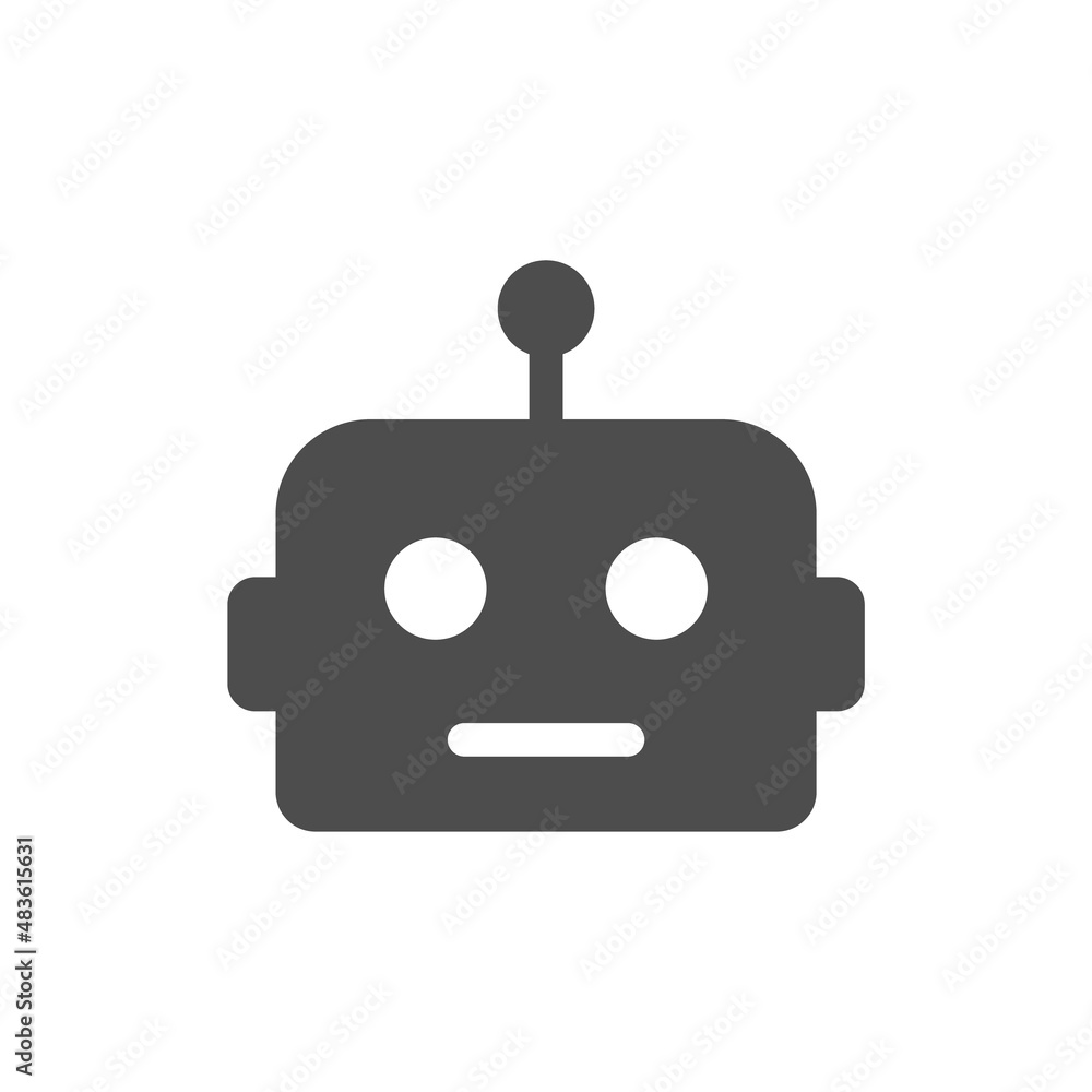 Poster artificial intelligence silhouette vector icons isolated on white. cyber technologies icon set for w