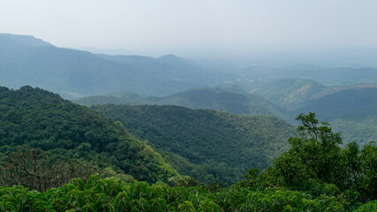 Kolhapur-Goa Scenic Valleys at Amboli Ghat in Winter season