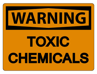 Warning Toxic Chemicals Symbol Sign On White Background