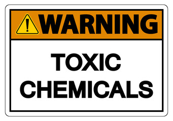 Warning Toxic Chemicals Symbol Sign On White Background