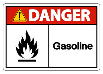 Danger Gasoline Symbol Sign On White Background
